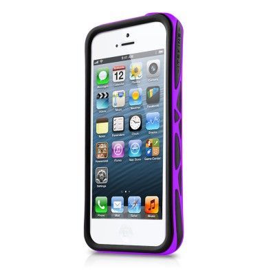 ITSkins Venum Bumper skal till Apple iPhone 5/5S/SE (Lila/Svart)