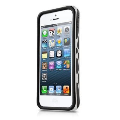 ITSkins Venum Bumper skal till Apple iPhone 5/5S/SE (Vit/Svart)