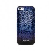 Just Cavalli Cover iPhone 5 Leopard Blue Double Stripes