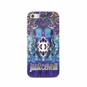 Just Cavalli iPhone 5/5S Antishock Cover Leo Peacock - Blå