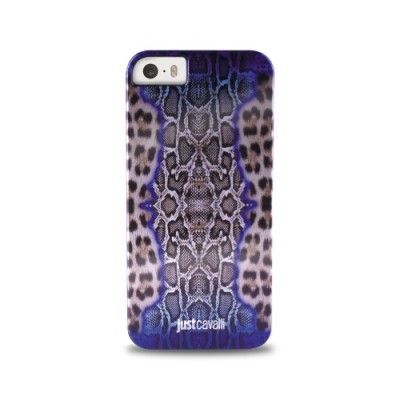 Just Cavalli iPhone 5/5S Crystal Cover Python Leopard - Blå