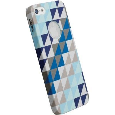 Krusell PrintCover, Blue Triangle för iPhone 5