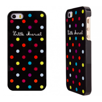 Little Marcel Hard Case Dots (iPhone 5/5S/SE) - Svart