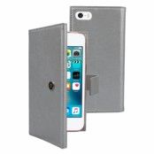 Muvit Magnet Plånboksfodral med 6 fack iPhone SE/5S/5 - Grå