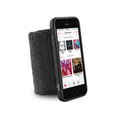 Puro Running Wristband iPhone 5/5S/SE - Svart