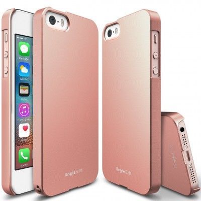 RINGKE Slim skal till Apple iPhone 5/5S/SE - Rose Gold