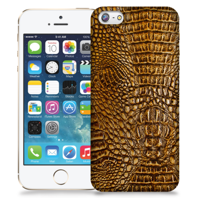 Skal till Apple iPhone 5/5S/SE - Krokodilskinn