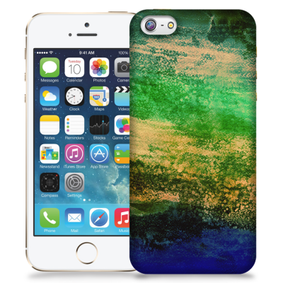 Skal till Apple iPhone 5/5S/SE - Målning - Grön