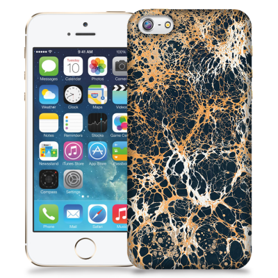 Skal till Apple iPhone 5/5S/SE - Marble - Svart/Guld
