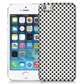Skal till Apple iPhone 5/5S/SE - Polkadots - Vit/Svart