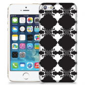 Skal till Apple iPhone 5/5S/SE - Mönstrad tapet - Svart