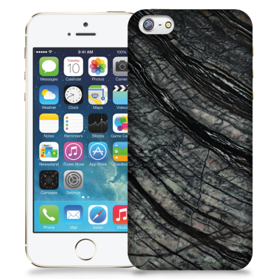 Skal till Apple iPhone 5/5S/SE - Marble - Svart/Grå