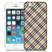 Skal till Apple iPhone 5/5S/SE - Rutig diagonal - Beige