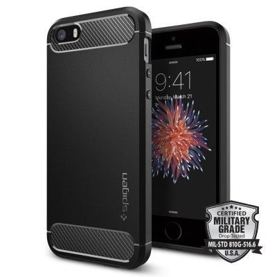 SPIGEN Rugged Armor Skal till Apple iPhone 5/5S/SE - Svart