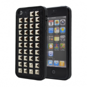 Studded leather pattern FlexiSkal till Apple iPhone 5/5S/SE (Mountains)