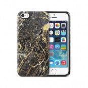 Tough mobilSkal till Apple iPhone SE/5S/5 - Marble - Svart/Gul
