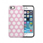 Tough mobilSkal till Apple iPhone SE/5S/5 - Polka - Rosa