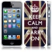 Vintage British flagBaksideskal till iPhone 5S/5 - (Keep calm and carry on)