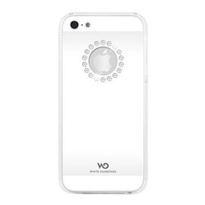 White Diamonds Metal Flower till Apple iPhone 5/5S/SE- Vit