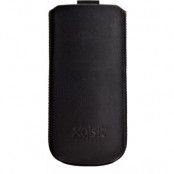 Xqisit Plain Leather Case (iPhone 5/5S/SE) - Svart