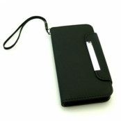 iPhone 5 / 5S / SE Sandberg Flip Plånboksfodral - Skin Svart