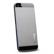 Spigen Skin Guard Carbon Skin till Apple iPhone 5/5S/SE (Grå) + Skärmskydd