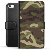iPhone 5/5S/SE Premium Plånboksfodral - Kamouflage