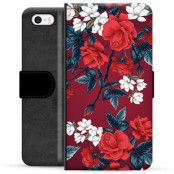 iPhone 5/5S/SE Premium Plånboksfodral - Vintage Blommor