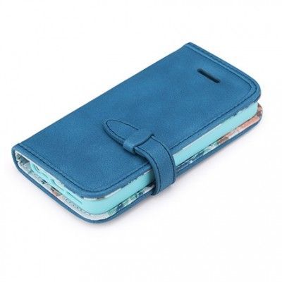 Rock Peace Series Mobilväska till Apple iPhone 5/5S/SE (Blå)