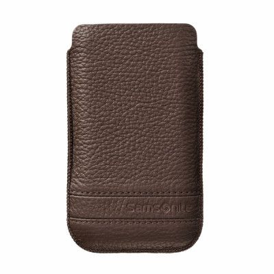 Samsonite Classic Mobilväska Läder Medium - Brun