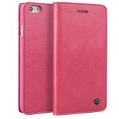 Qialino Äkta läder Plånboksfodral till Apple iPhone 6(S) Plus - Rosa