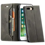 AUTSPACE A01 iPhone 6 Plus/7 Plus/8 Plus Plånboksfodral Konstläder - Brun