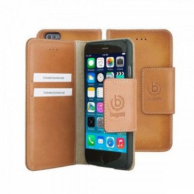 Bugatti - BookCover Amsterdam (iPhone 6(S) Plus) - Ljusbrun