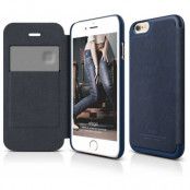 Elago Leather Flip Case (iPhone 6(S) Plus) - Blå