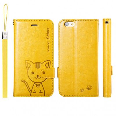 Leiers Domi Cat Plånboksfodral till Apple iPhone 6(S) Plus - Gul