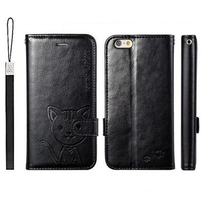 Leiers Domi Cat Plånboksfodral till Apple iPhone 6(S) Plus - Svart