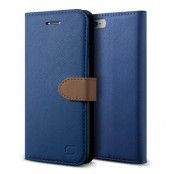 Lific Saffiano Plånboksfodral till Apple iPhone 6(S) Plus - MörkBlå