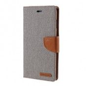 Mercury Canvas Diary Plånboksfodral till iPhone 6 Plus - Grå