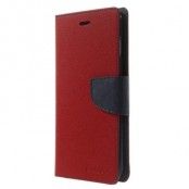 Mercury Fancy Diary Plånboksfodral till Apple iPhone 6(S) Plus - Röd