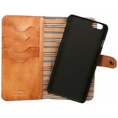 Nic & Mel - Andrew Bookcase (iPhone 7/6(S) Plus) - Brun