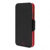 Puro Apple iPhone 6(S) Plus Eco-leather Bi-Color Wallet - Svart/Röd