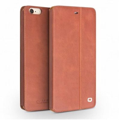 Qialino Äkta Läder MobilFodral till Apple iPhone 6(S) Plus - Brun