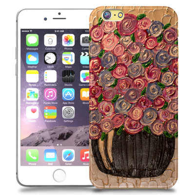 Skal till Apple iPhone 6 Plus - Purple flowers