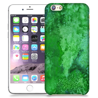 Skal till Apple iPhone 6 Plus - Vattenfärg - Grön