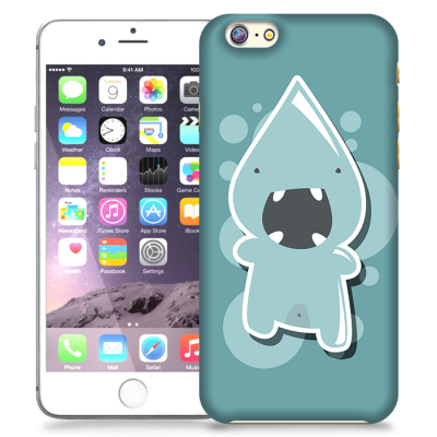 Skal till iPhone 6 Plus - Argt Bubbelmonster - Blå