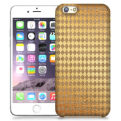 Skal till Apple iPhone 6 Plus - Canvas Rutor - Guld/Brun