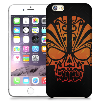 Skal till iPhone 6 Plus - Dödskalle - Orange