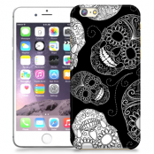 Skal till Apple iPhone 6/6S Plus - Glada dödskallar - Svart