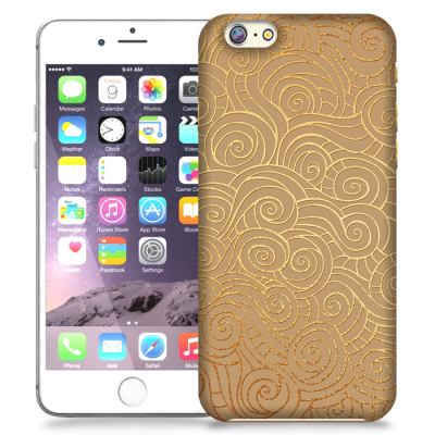 Skal till Apple iPhone 6 Plus - Guldmönster