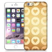 Skal till Apple iPhone 6 Plus - Retro hjärtan - Guld